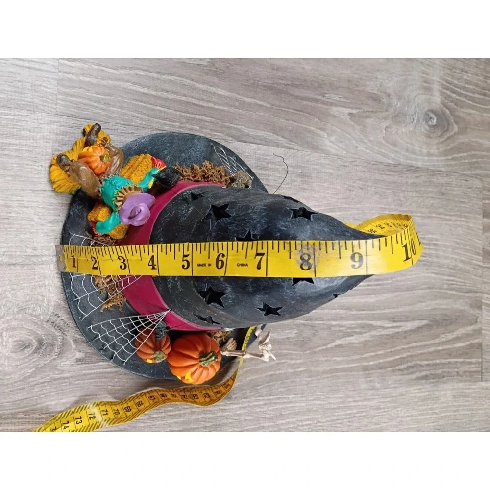 Accents Halloween Witch's Hat Scene DOES NOT WORK Spooky Dept. 56 Skeleton Broke